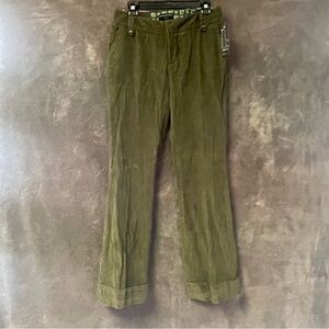 Banana Republic Wide Leg Corduroy Trousers in Olive